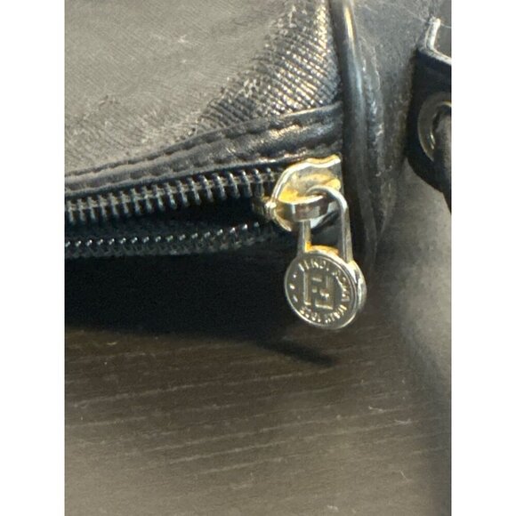 Fendi Vintage Black Leather Small Handbag With Dust Bag Italy - Picture 8 of 10